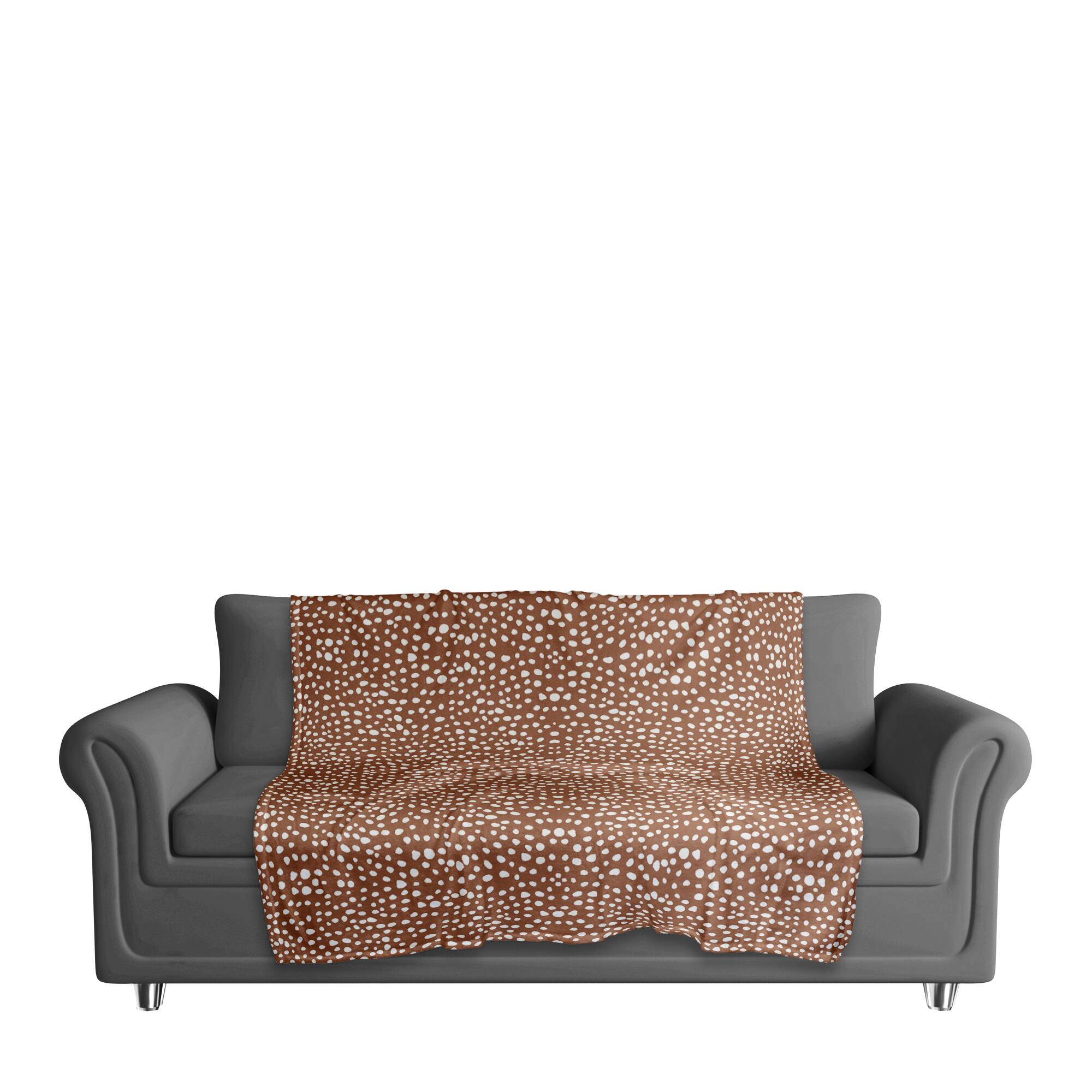 Terracotta Spots 50" x 60" Coral Fleece Blanket
